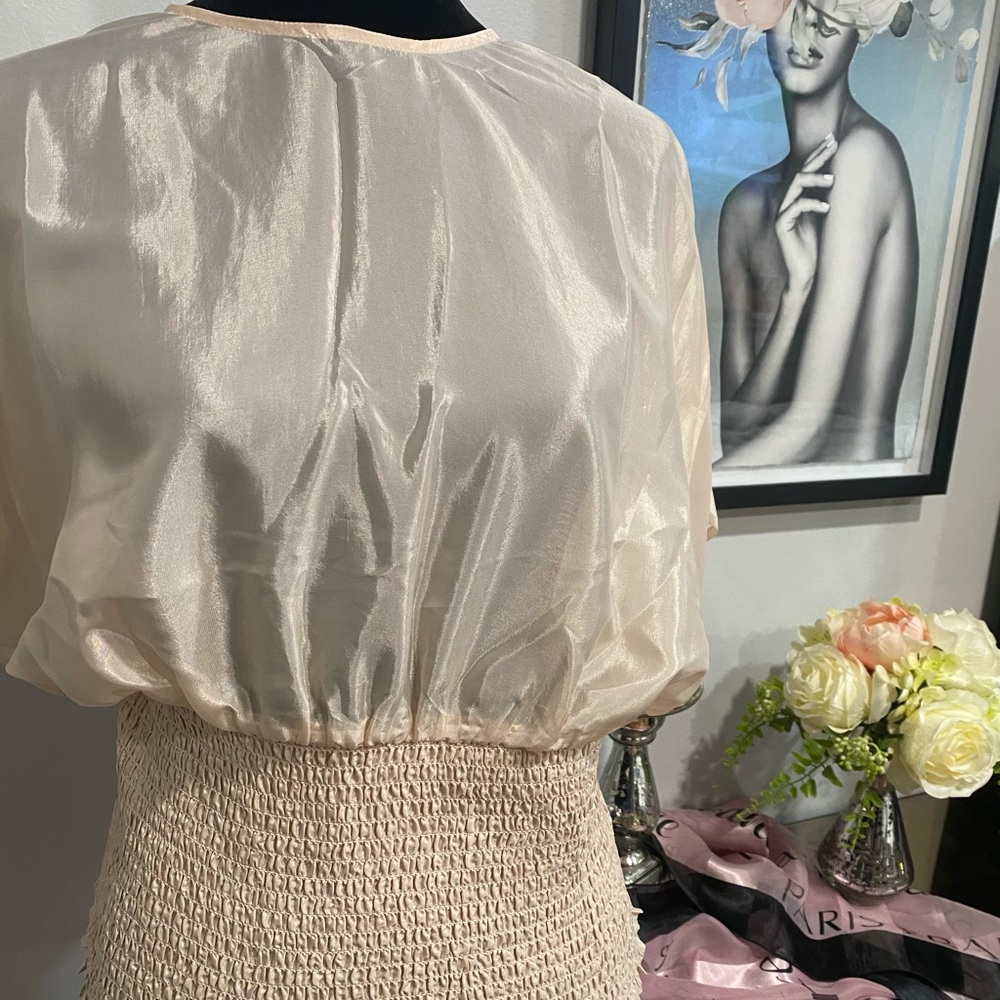 NWT EXPRESS Smocked Banded Bottom Cinched Blouse